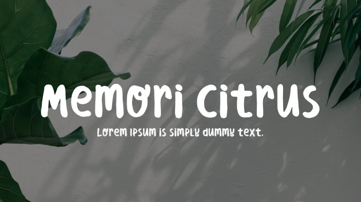 Memori Citrus Font Family