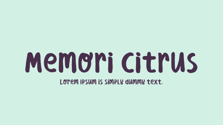 Memori Citrus Font Family