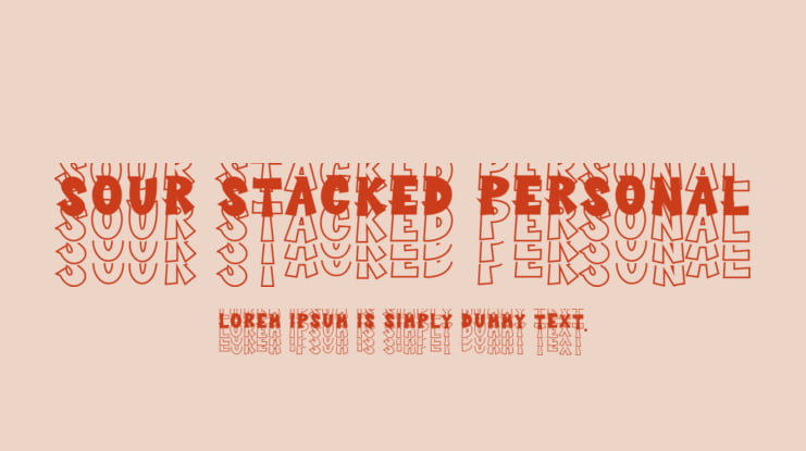 Sour Stacked Personal Font