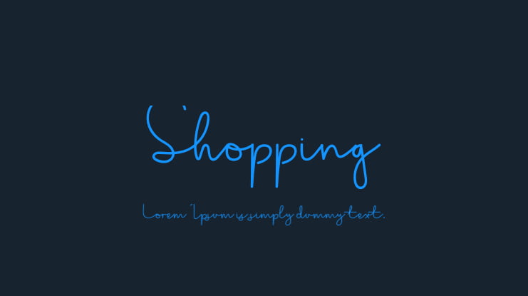 Shopping Font