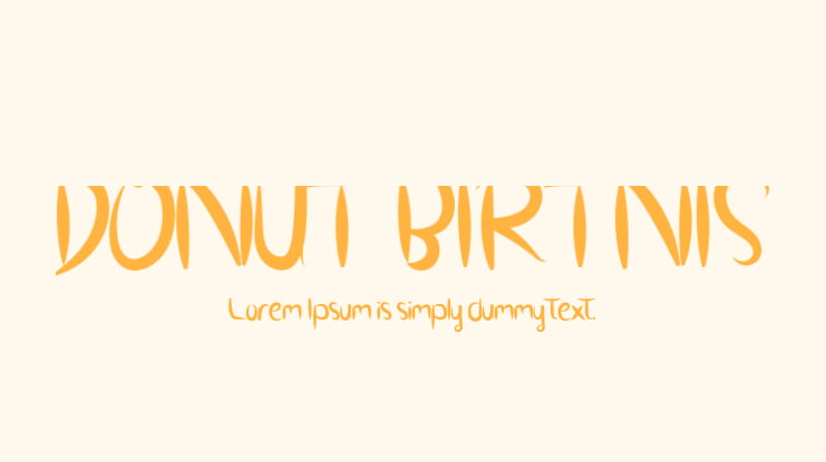 DONUT BIRTNIS Font