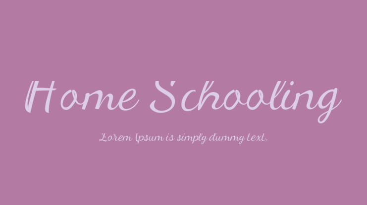 Home Schooling Font