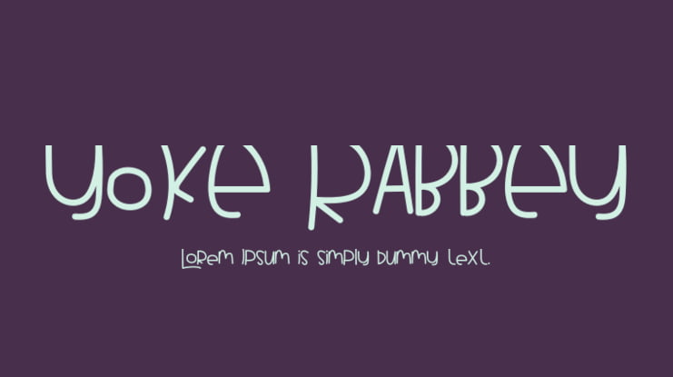 YOKE RABBEY Font