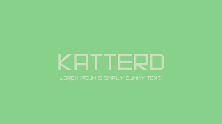 KATTERD Font