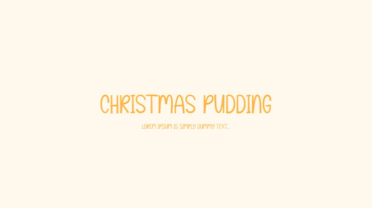 Christmas Pudding Font