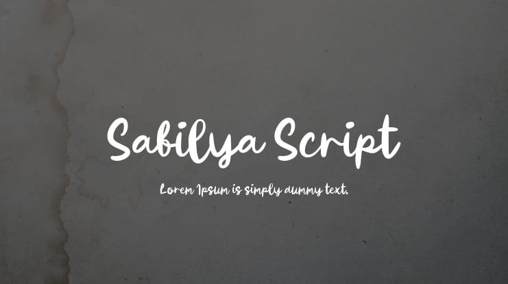 Sabilya Script Font