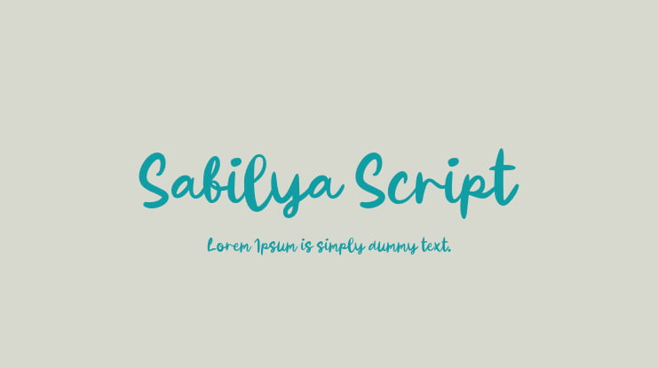 Sabilya Script Font