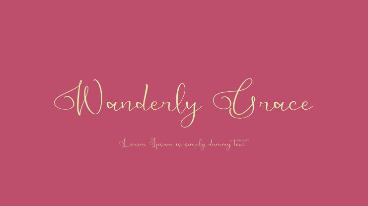 Wanderly Grace Font