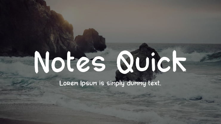 Notes Quick Font