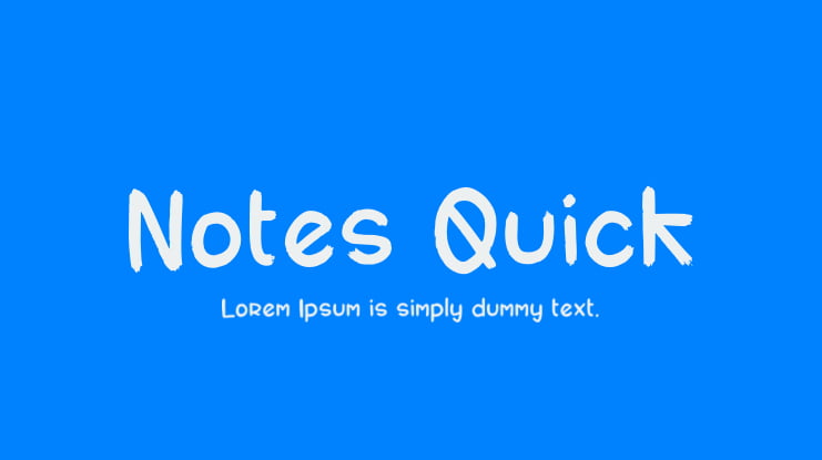 Notes Quick Font