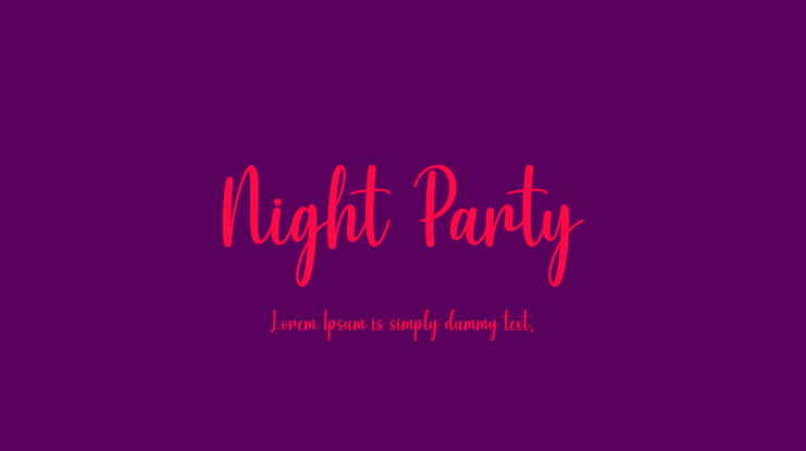 Night Party Font