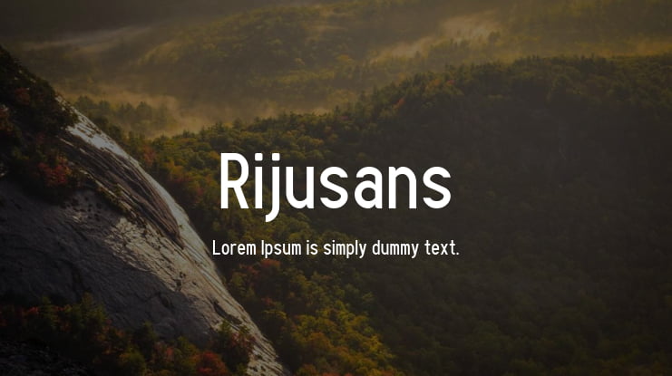 Rijusans Font Family