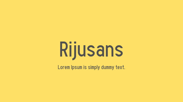 Rijusans Font Family