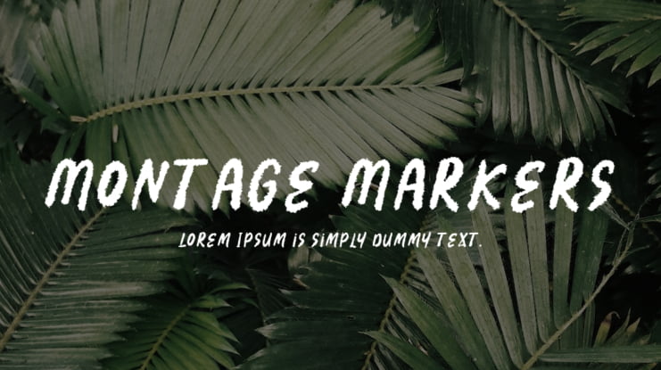 Montage Markers Font