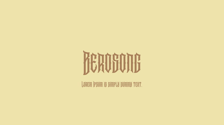 Berosong Font