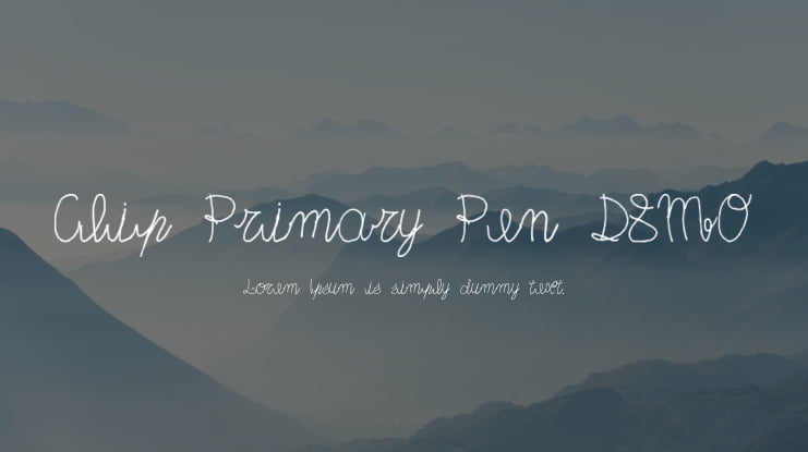 Clip Primary Pen DEMO Font