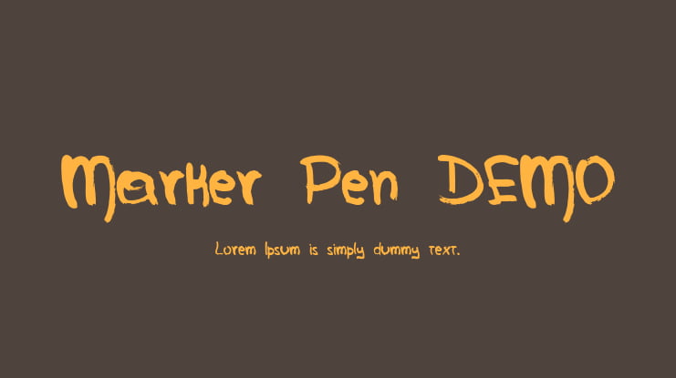 Marker Pen DEMO Font