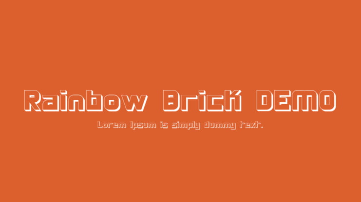 Rainbow Brick DEMO Font