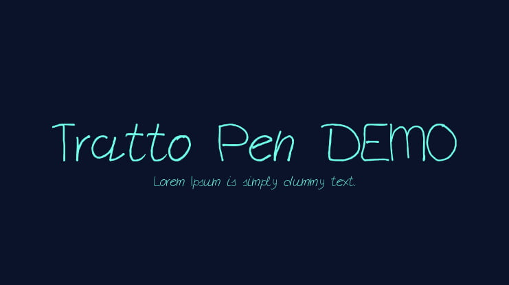 Tratto Pen DEMO Font