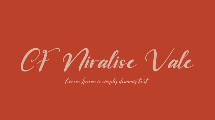 CF Niralise Vale Font Family