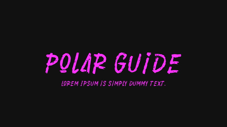 Polar Guide Font