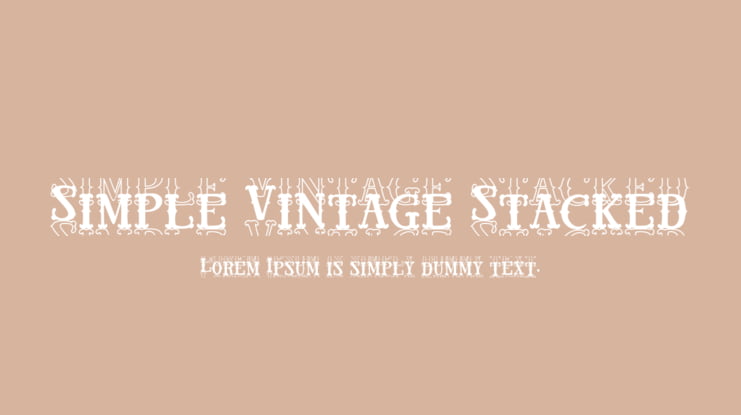 Simple Vintage Stacked Font