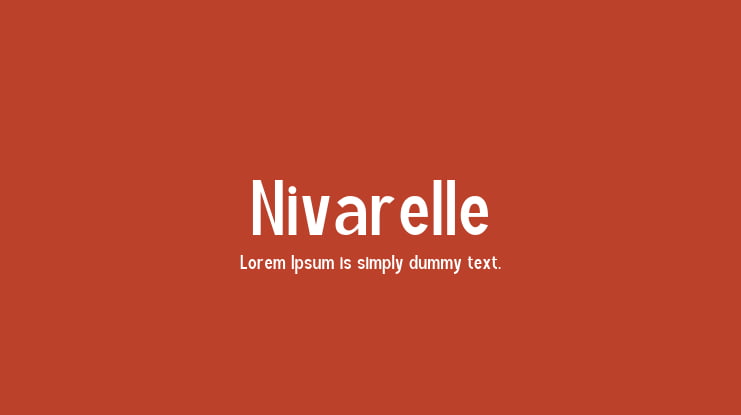 Nivarelle Font