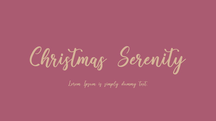 Christmas Serenity Font