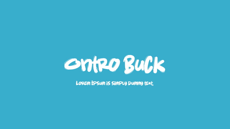 Ontro Buck Font