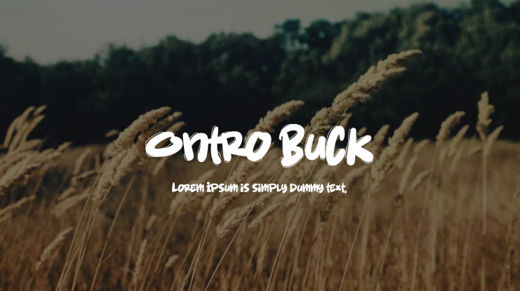 Ontro Buck Font