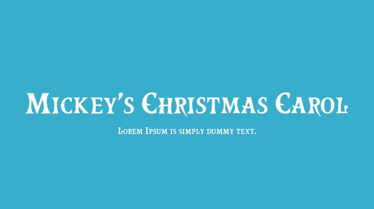 Mickey's Christmas Carol Font