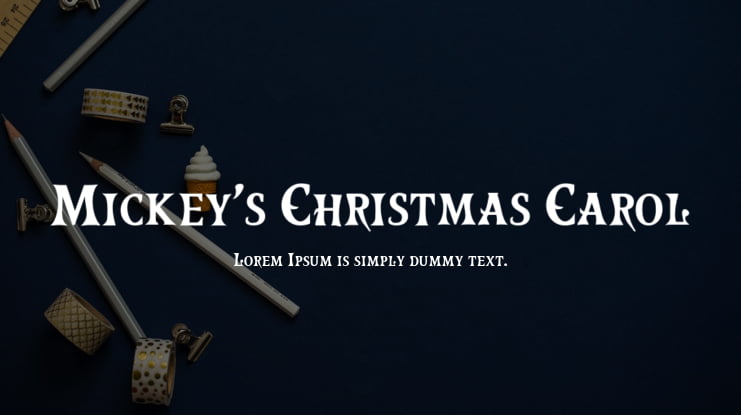 Mickey's Christmas Carol Font