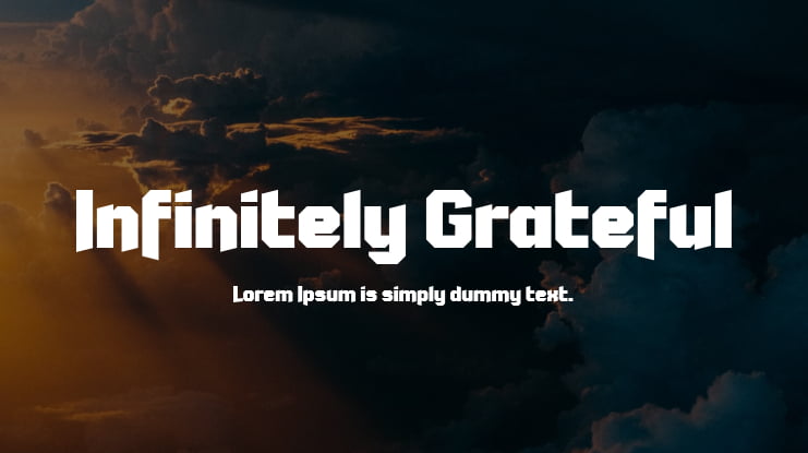 Infinitely Grateful Font