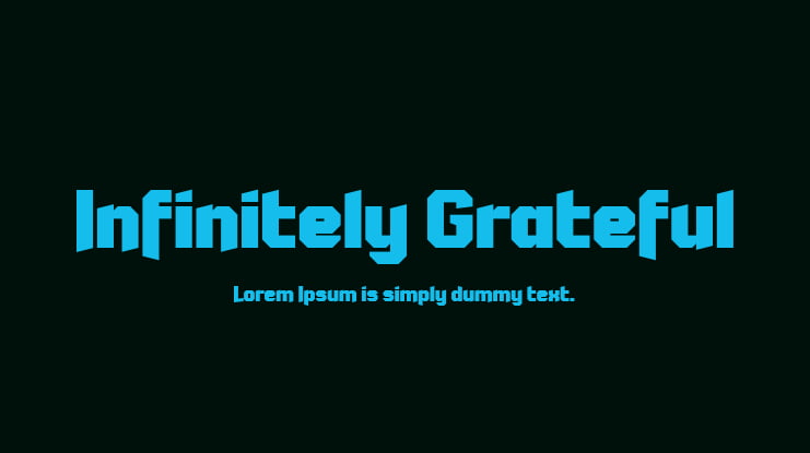 Infinitely Grateful Font