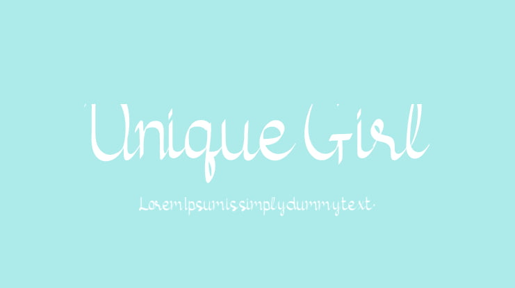 Unique  Girl Font