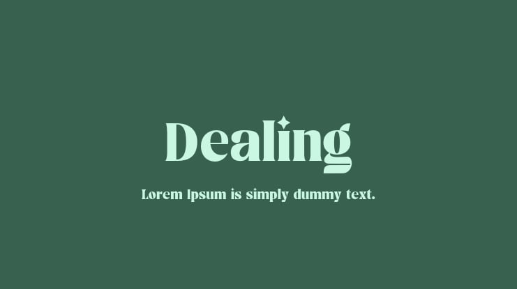 Dealing Font