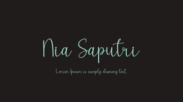 Nia Saputri Font