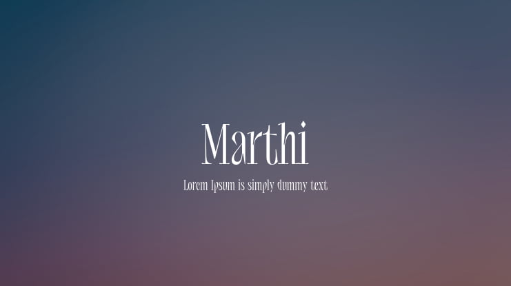 Marthi Font Family