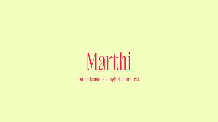 Marthi Font Family