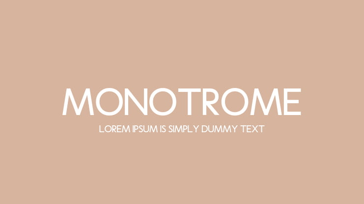 Monotrome Font Family