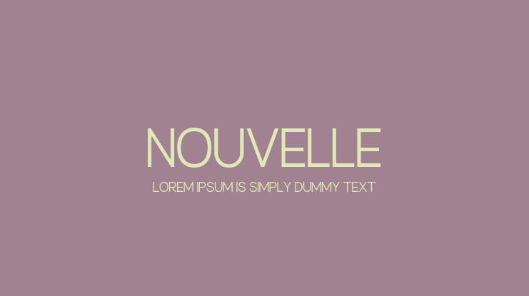 Nouvelle Font Family