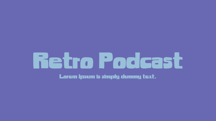 Retro Podcast Font