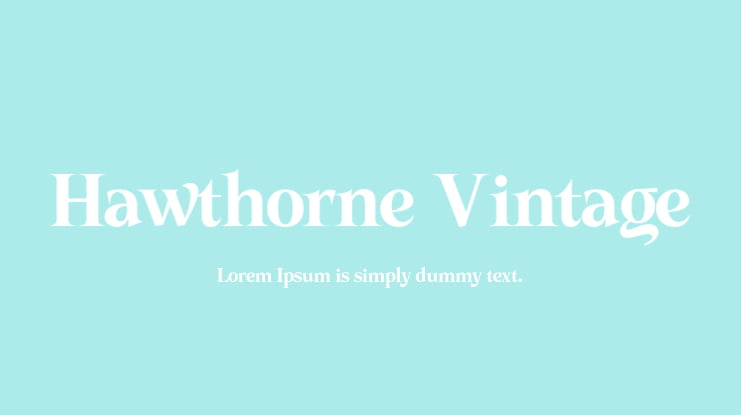 Hawthorne Vintage Font