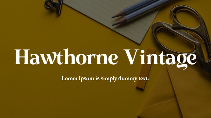 Hawthorne Vintage Font