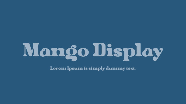 Mango Display Font