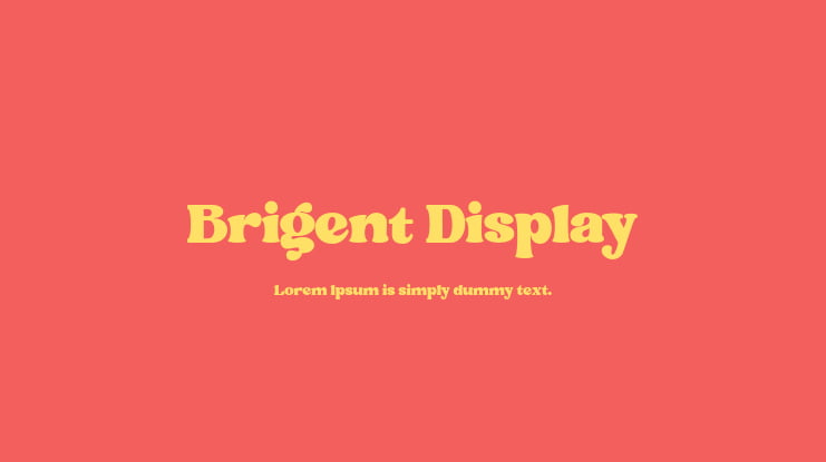 Brigent Display Font