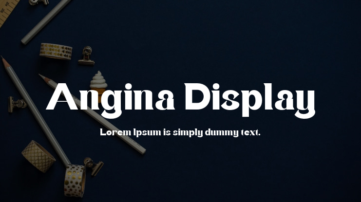 Angina Display Font