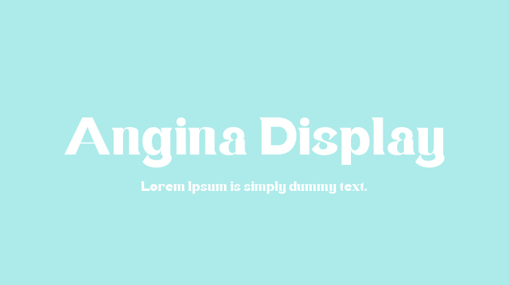 Angina Display Font