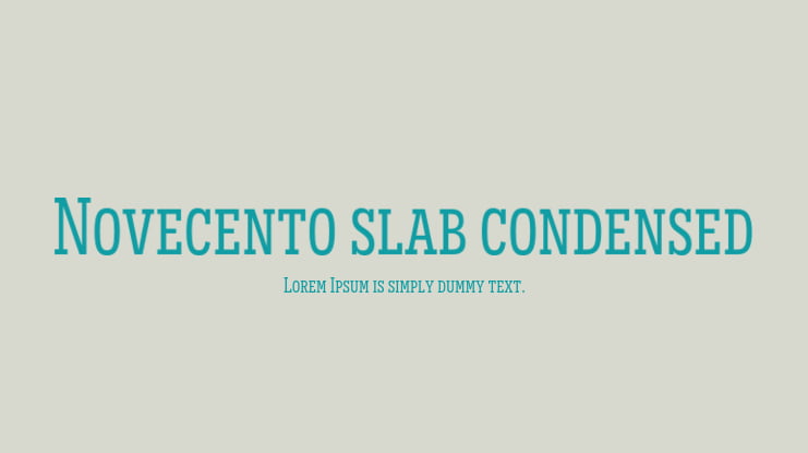 Novecento slab condensed Font Family