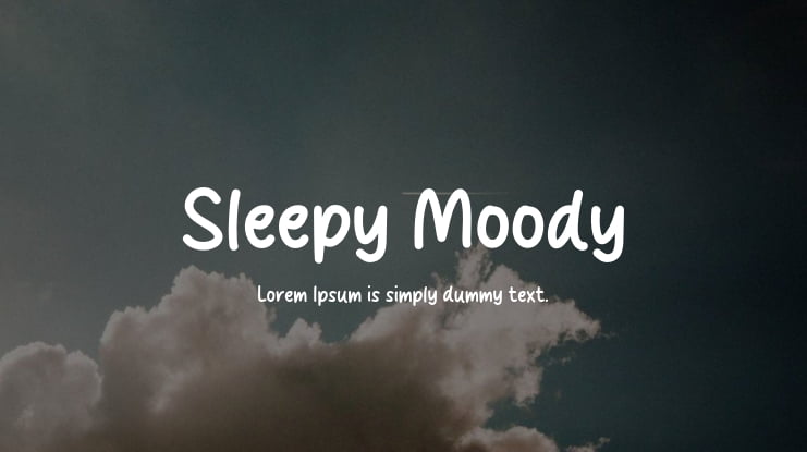 Sleepy Moody Font